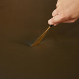 Simili cuir epais et resistant pour housse d'assise de canape d'angle impermeable kaki