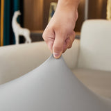 Simili cuir extensible pour housse d'assise de canape d'angle gris clair
