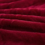 Textile doux de notre housse de canape d'angle en velours bordeaux