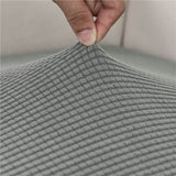 Textile elastique pour housse d'assise de canape d'angle jacquard gris