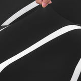 Textile extensible pour housse de chaise noir et blanc