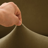 Textile extensible de notre housse de coussin velours kaki