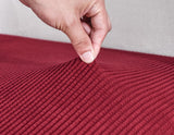 Textile resistant pour housse d'assise de canape jacquard rouge