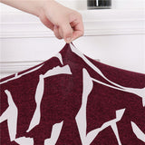 Tissu elastique de notre housse de canape d'angle bi extensible rouge