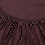 Tissu elastique pour housse de canape angle marron fonce
