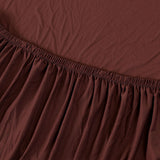 Tissu de qualite de notre housse de coussin marron