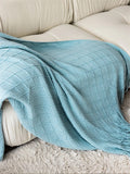 Couverture bleu clair en coton