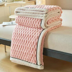 Couverture plaid polaire chaude rose