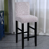 Housse chaise de bar et tabouret elastique gris