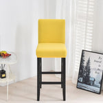 Housse chaise de bar et tabouret extensible jaune