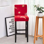 Housse chaise de bar et tabouret extensible noel