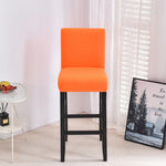 Housse chaise de bar et tabouret extensible orange