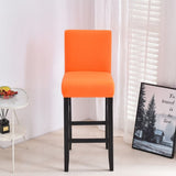 Housse chaise de bar et tabouret extensible orange