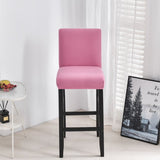 Housse chaise de bar et tabouret extensible rose