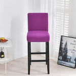 Housse chaise de bar et tabouret extensible violine