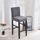 Housse chaise de bar et tabouret gris foncé