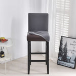 Housse chaise de bar et tabouret pas cher gris foncé