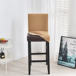 Housse chaise de bar et tabouret pas cher marron clair