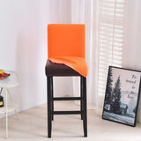 Housse chaise de bar et tabouret pas cher orange