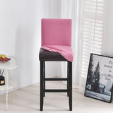 Housse chaise de bar et tabouret pas cher rose