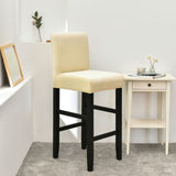 Housse chaise de bar et tabouret velours beige