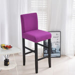 Housse chaise de bar et tabouret violine