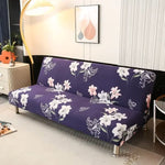 Housse clic clac et BZ extensible fleurie mauve