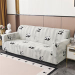 Housse de canape extensible motif panda zen