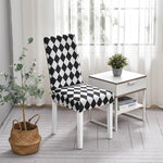 Housse de chaise damier