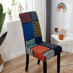 Housse de chaise elastique patchwork