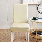 Housse de chaise etanche waterproof simili cuir blanc ecru