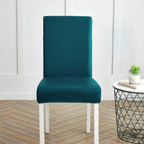 Housse de chaise etanche waterproof simili cuir bleu canard