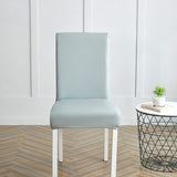 Housse de chaise etanche waterproof simili cuir gris clair