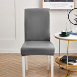 Housse de chaise etanche waterproof simili cuir gris