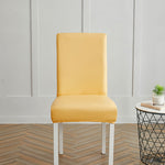 Housse de chaise etanche waterproof simili cuir jaune