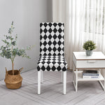 Housse de chaise extensible damier