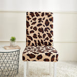 Housse de chaise extensible leopard