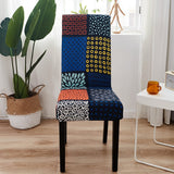 Housse de chaise extensible patchwork