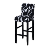 Housse de chaise haute de bar et tabouret bi-extensible noir