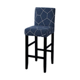 Housse de chaise haute de bar et tabouret bleu petrole