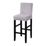 Housse de chaise haute de bar et tabouret elastique gris