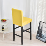 Housse de chaise haute de bar et tabouret jaune