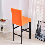 Housse de chaise haute de bar et tabouret orange