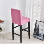 Housse de chaise haute de bar et tabouret rose