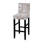 Housse de chaise haute de bar et tabouret universelle beige