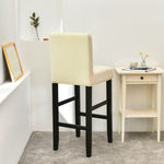 Housse de chaise haute de bar et tabouret velours beige