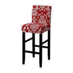Housse de chaise haute de bar et tabouret vintage rouge