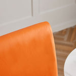 Housse de chaise hydrophobe simili cuir orange