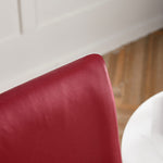 Housse de chaise hydrophobe simili cuir rouge