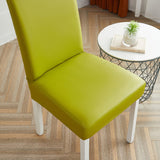 Housse de chaise imitation cuir vert